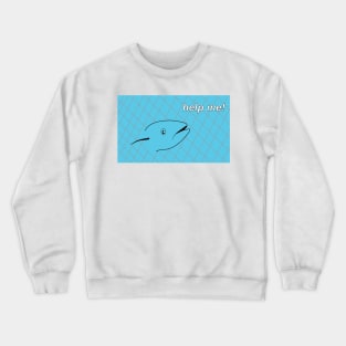 Fish stuck in the net Crewneck Sweatshirt